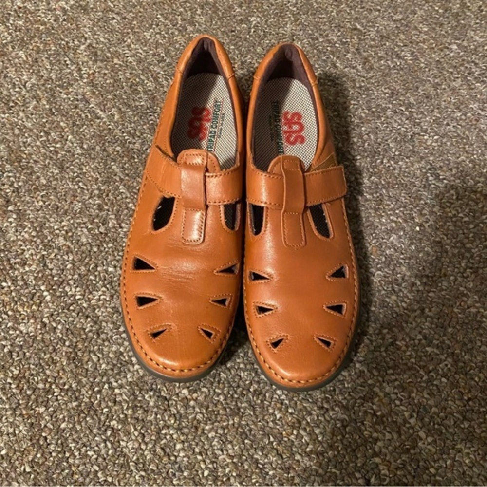 SAS Tripad‎ Comfort Shoes Size 9 S Women’s Mary Jane Brown Velcro GrannyCo…
